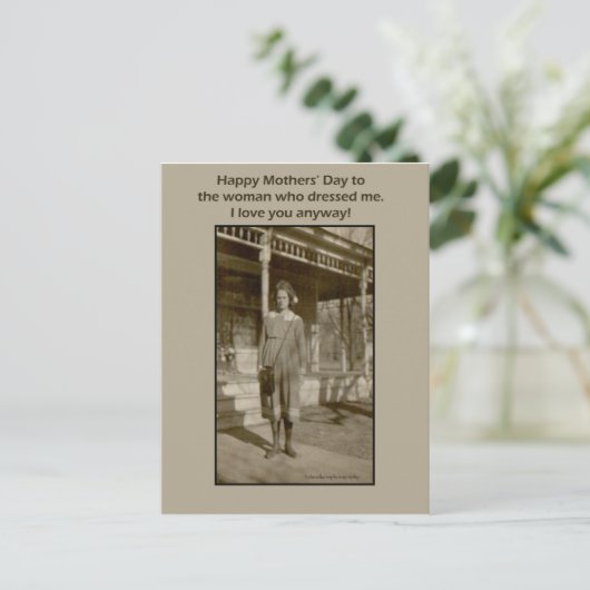 ヴィンテージ写真の母の日カード ポストカード (スタンド正面)