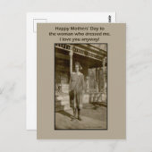 ヴィンテージ写真の母の日カード ポストカード (正面/裏面)