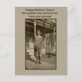 ヴィンテージ写真の母の日カード ポストカード (正面)