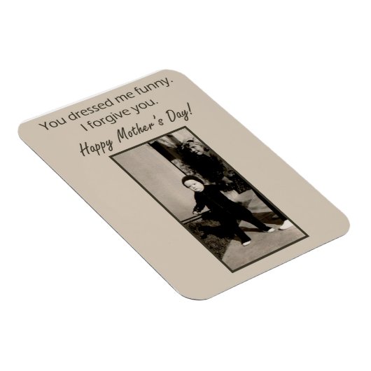 ヴィンテージ写真の母の日カード マグネット (右側)