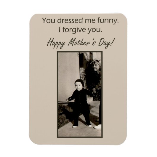 ヴィンテージ写真の母の日カード マグネット (縦)