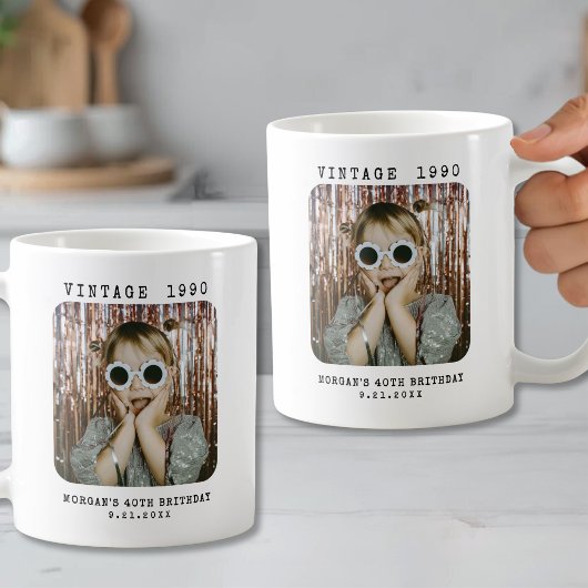 ヴィンテージ写真の誕生日 コーヒーマグカップ