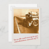 ヴィンテージ写真の道路の移動の発表 ポストカード (正面/裏面)