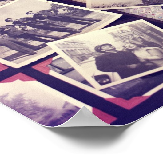 ヴィンテージ写真アドベンチャー待ち ポスター (角)