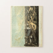 ヴィンテージ写真オシュコシWIの地図(1850) ジグソーパズル (縦)