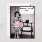 ヴィンテージ写真オンフォンカスタム文字 ポストカード (正面/裏面)