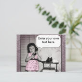 ヴィンテージ写真オンフォンカスタム文字 ポストカード (スタンド正面)