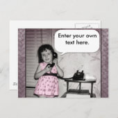 ヴィンテージ写真オンフォンカスタム文字 ポストカード (正面/裏面)