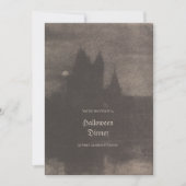 ヴィンテージ写真カスタムハロウィンパーティー招待状 シーズンカード (正面)