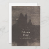 ヴィンテージ写真カスタムハロウィンパーティー招待状 シーズンカード (正面/裏面)