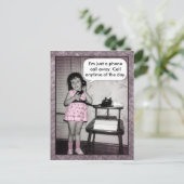 ヴィンテージ写真カスタム電話遠くに ポストカード (スタンド正面)