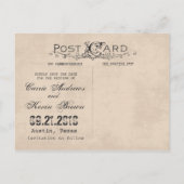 ヴィンテージ写真カードのテンプレートを保存 案内ポストカード (裏面)