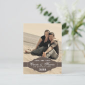 ヴィンテージ写真カードのテンプレートを保存 案内ポストカード (スタンド正面)