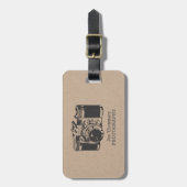 ヴィンテージ写真グランジ名刺 ラゲッジタグ (正面縦)