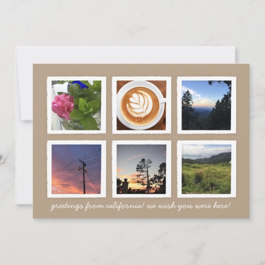 ヴィンテージ写真コラージュ年のレビュー シーズンカード (正面)