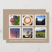 ヴィンテージ写真コラージュ年のレビュー シーズンカード (正面/裏面)