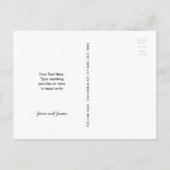 ヴィンテージ写真コラージュ日付の保存 案内ポストカード (裏面)