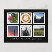 ヴィンテージ写真コラージュ日付の保存 案内ポストカード (正面)