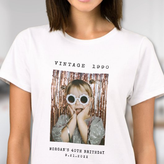 ヴィンテージ写真バースデーパーティ Tシャツ
