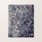 ヴィンテージ写真ピンクハイビスカスフラワーズフローラ ジグソーパズル (縦)