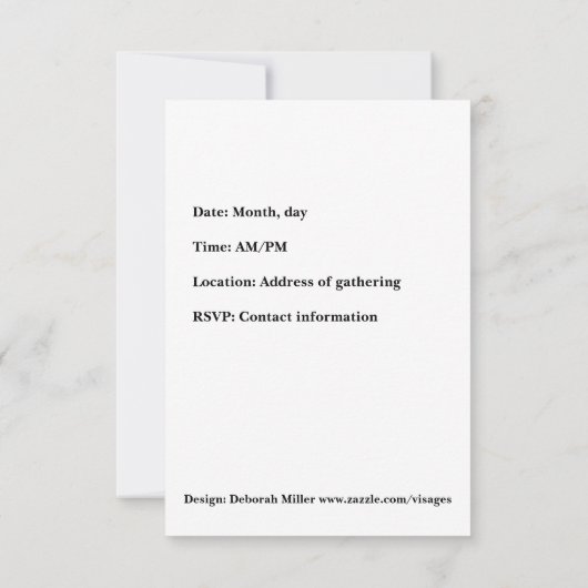 ヴィンテージ写真ファミリー懇親会招待状 招待状 (裏面)