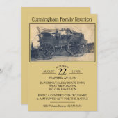 ヴィンテージ写真ファミリー懇親会 招待状 (正面/裏面)