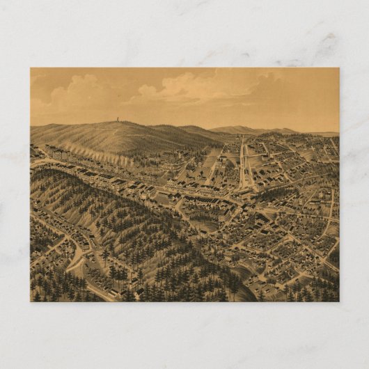 ヴィンテージ写真ホット春AR地図(1888) ポストカード (正面)