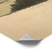 ヴィンテージ写真ポッツビルPAの地図(1889) ポスター (角)