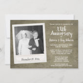 ヴィンテージ写真付きの結婚記念日 - パーチメント風 招待状 (正面)