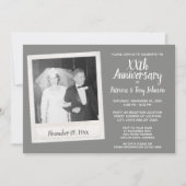 ヴィンテージ写真付きの結婚記念日 招待状 (正面)