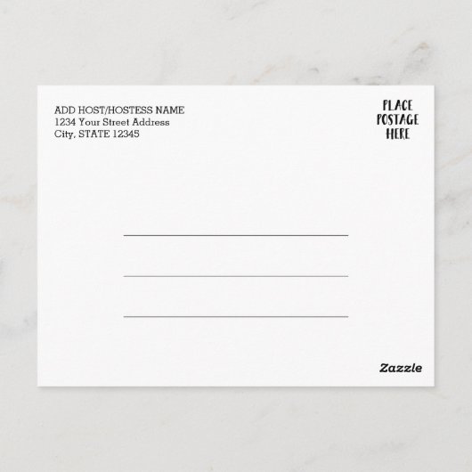 ヴィンテージ写真付き50周年結婚記念日 ポストカード (裏面)