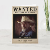 ヴィンテージ写真募集おもしろいポスター父の日 サンキューカード (正面)