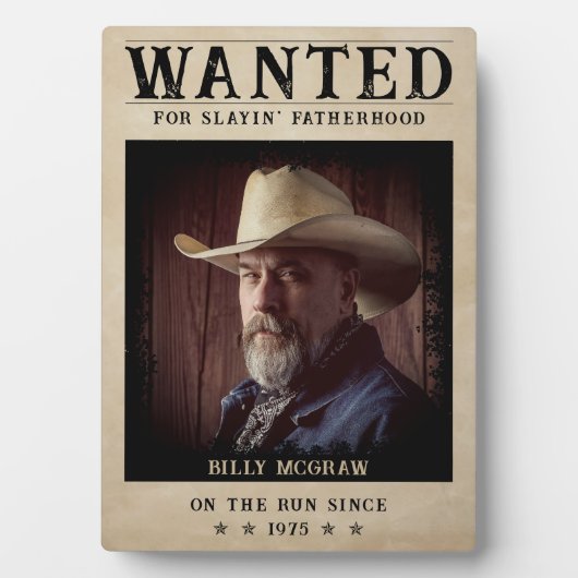 ヴィンテージ写真募集おもしろいポスター父の日 フォトプラーク (正面)