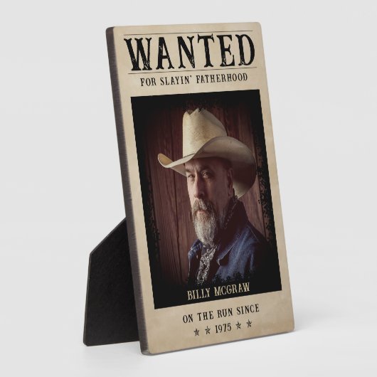 ヴィンテージ写真募集おもしろいポスター父の日 フォトプラーク (側面)