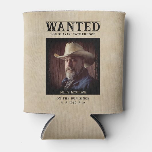 ヴィンテージ写真募集おもしろいポスター父の日 缶クーラー (正面)