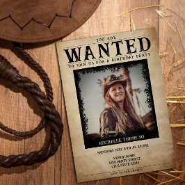 ヴィンテージ写真募集ポスター50th誕生日パーティー 招待状