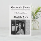 ヴィンテージ写真卒業パーティーありがとう サンキューカード (スタンド正面)