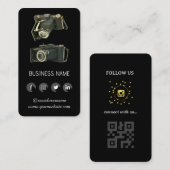 ヴィンテージ写真家 – ソーシャルメディアQRコード 名刺 (正面/裏面)