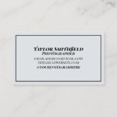 ヴィンテージ写真家 名刺 (裏面)