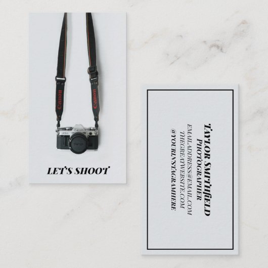 ヴィンテージ写真家 名刺 (正面/裏面)