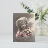 ヴィンテージ写真少女 ポストカード (スタンド正面)