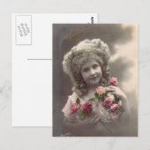 ヴィンテージ写真少女 ポストカード (正面/裏面)