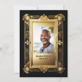 ヴィンテージ写真引退別れパーティーレトロ 招待状 (正面)