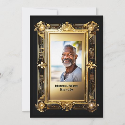 ヴィンテージ写真引退別れパーティーレトロ 招待状 (正面)