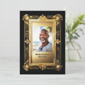 ヴィンテージ写真引退別れパーティーレトロ 招待状 (スタンド正面)