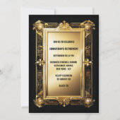 ヴィンテージ写真引退別れパーティーレトロ 招待状 (裏面)