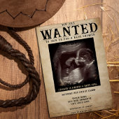 ヴィンテージ写真指名手配ポスター赤ちゃんシャワー 招待状