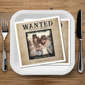 ヴィンテージ写真指名手配結婚ポスター スタンダードカクテルナプキン