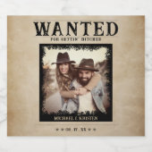 ヴィンテージ写真指名手配結婚ポスター スパークリングワインラベル (シングルラベル)