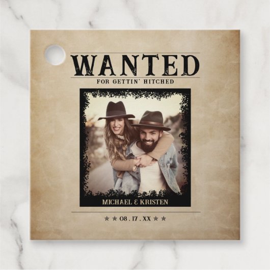 ヴィンテージ写真指名手配結婚ポスター フェイバータグ (正面)